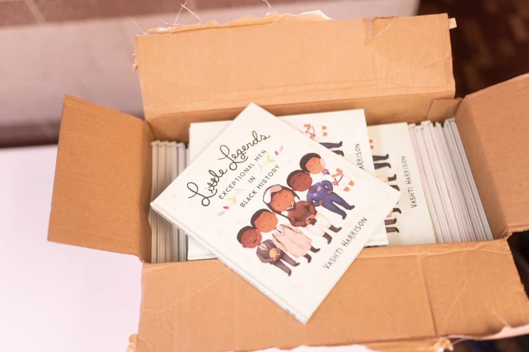 Community members supporting the Chicago Black Boy Literacy Campaign